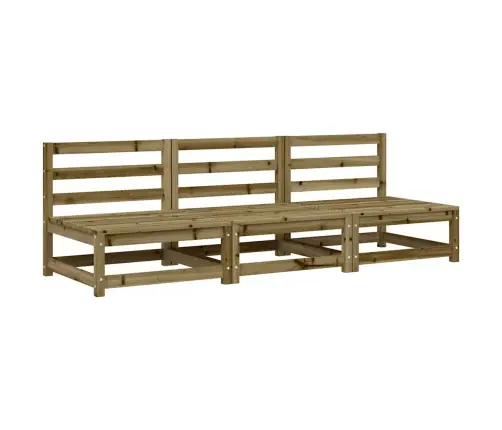 Sodo Sofos Dalys, 3Vnt., 70X70X67cm Pušis, Be Porankių Sodo Sofos Dalys, 3Vnt., 70X70X67cm Pušis, Be Porankių