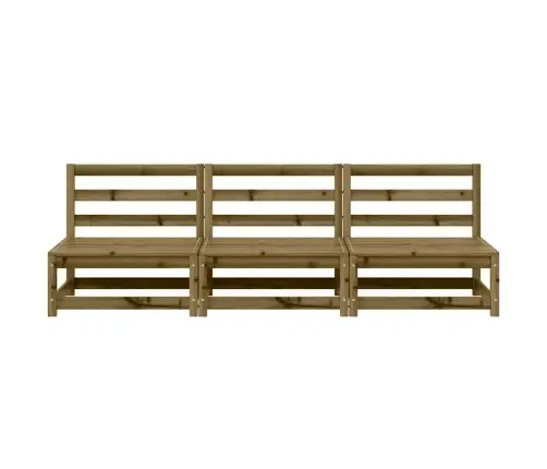 Sodo Sofos Dalys, 3Vnt., 70X70X67cm Pušis, Be Porankių Sodo Sofos Dalys, 3Vnt., 70X70X67cm Pušis, Be Porankių