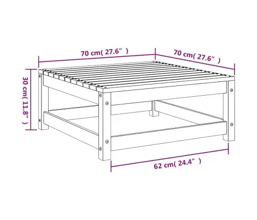 Aia Jalapink, Valge, 70 X 70 X 30 cm Männipuit