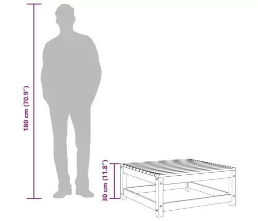Dārza Kājsoliņš, Vaska Brūnas, 70X70X30 Cm, Priedes Masīvkoks Vidaxl