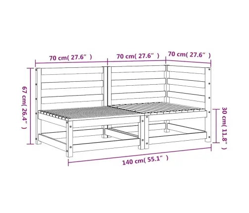 Divvietīgs Dārza Dīvāns, Priedes Masīvkoks Vidaxl