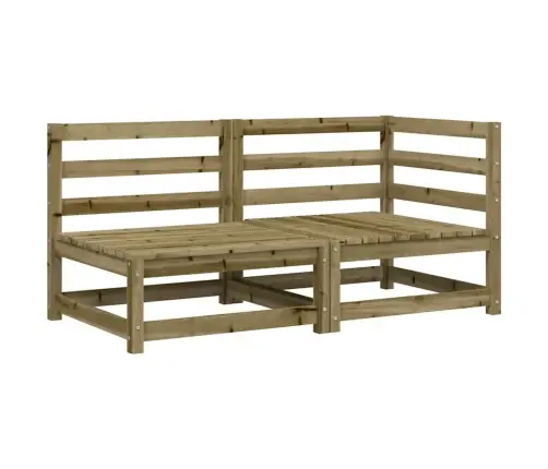 Divvietīgs Dārza Dīvāns, Impregnēts Priedes Koks Vidaxl