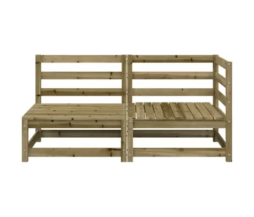 Divvietīgs Dārza Dīvāns, Impregnēts Priedes Koks Vidaxl