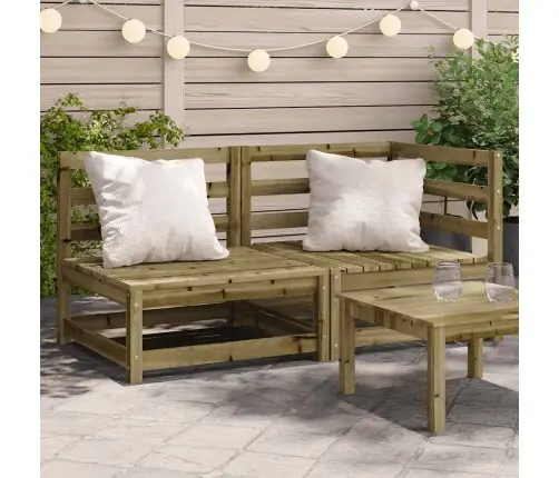 Divvietīgs Dārza Dīvāns, Impregnēts Priedes Koks Vidaxl