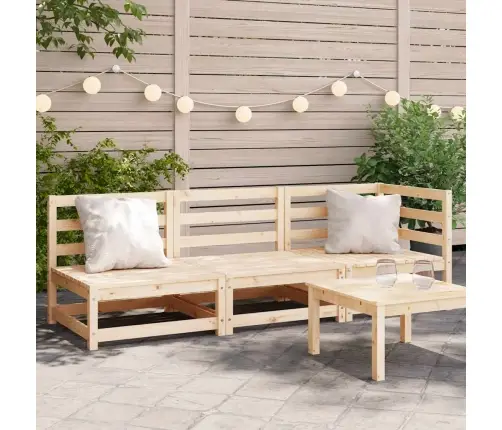 Trīsvietīgs Dārza Dīvāns, Priedes Masīvkoks Vidaxl