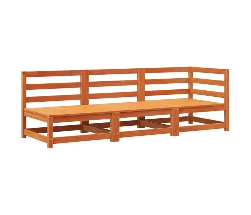 Trīsvietīgs Dārza Dīvāns, Vaska Brūnas, Priedes Masīvkoks Vidaxl