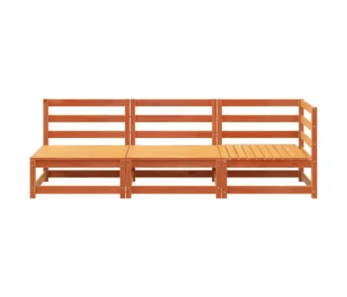 Trīsvietīgs Dārza Dīvāns, Vaska Brūnas, Priedes Masīvkoks Vidaxl