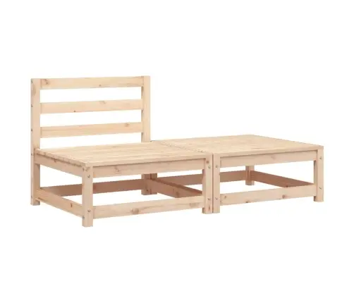 Dārza Dīvāns Ar Kājsoliņu, Priedes Masīvkoks Vidaxl