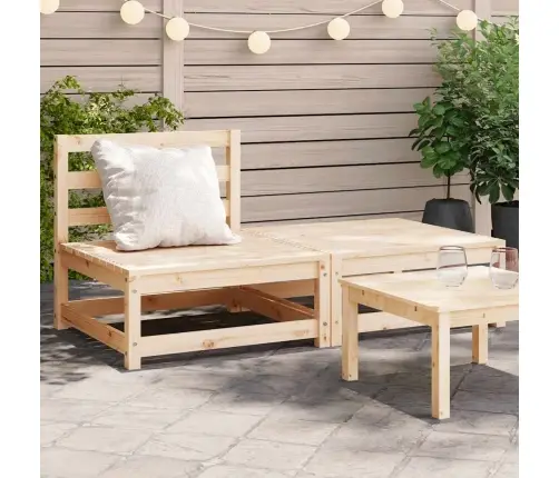 Dārza Dīvāns Ar Kājsoliņu, Priedes Masīvkoks Vidaxl