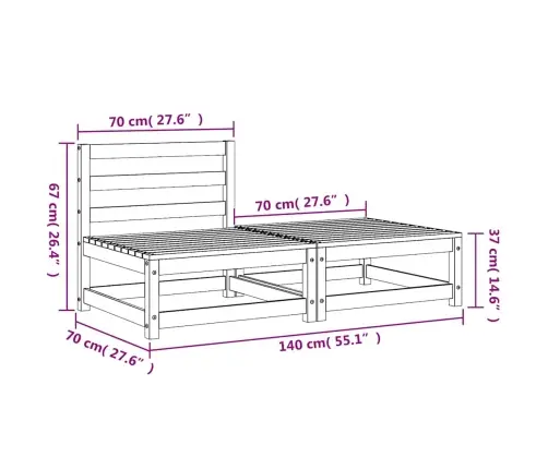 Dārza Dīvāns Ar Kājsoliņu, Duglasa Egles Masīvkoks Vidaxl