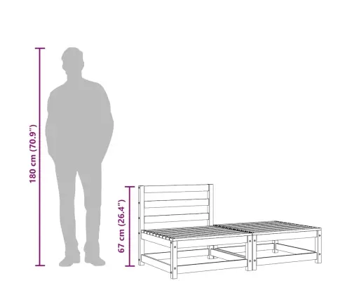 Dārza Dīvāns Ar Kājsoliņu, Duglasa Egles Masīvkoks Vidaxl