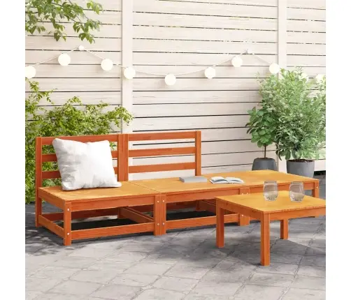 Dārza Dīvāns Ar Kājsoliņu, Vaska Brūnas, Priedes Masīvkoks Vidaxl Dārza Dīvāns Ar Kājsoliņu, Vaska Brūnas, Priedes Masīvkoks Vidaxl