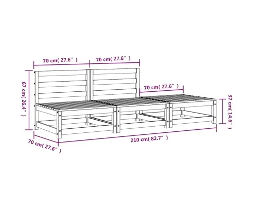Dārza Dīvāns Ar Kājsoliņu, Duglasa Egles Masīvkoks Vidaxl