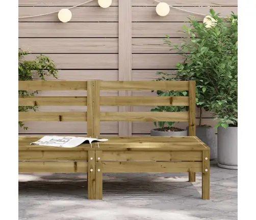 Dārza Dīvāns Bez Roku Balstiem, Impregnēts Priedes Koks Vidaxl