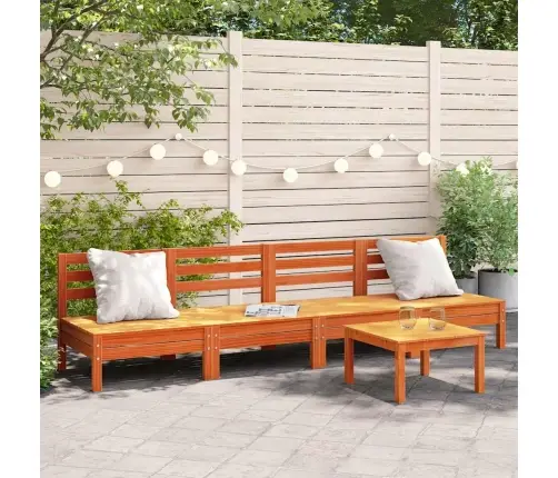 Dārza Dīvāni Bez Roku Balstiem, 4 Gab., Vaska Brūni, Priede Vidaxl Dārza Dīvāni Bez Roku Balstiem, 4 Gab., Vaska Brūni, Priede Vidaxl