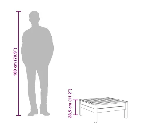 Dārza Kājsoliņš, Vaska Brūns, Priedes Masīvkoks Vidaxl