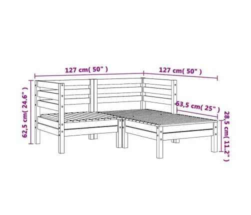 Dvivietė Sodo Sofa Su Pakoja, Pušies Medienos Masyvas