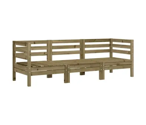 Trīsvietīgs Dārza Dīvāns, Impregnēts Priedes Koks Vidaxl