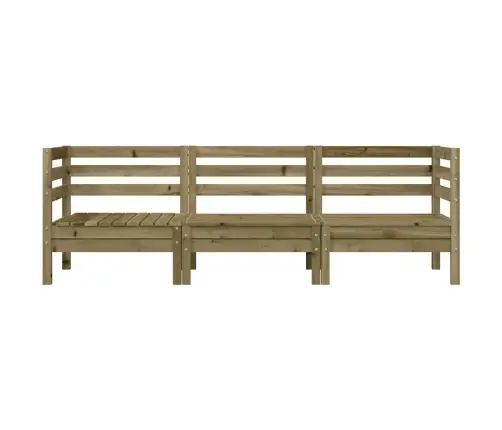 Trīsvietīgs Dārza Dīvāns, Impregnēts Priedes Koks Vidaxl