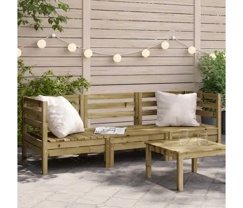 Trīsvietīgs Dārza Dīvāns, Impregnēts Priedes Koks Vidaxl