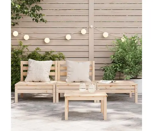 Trīsvietīgs Dārza Dīvāns, Priedes Masīvkoks Vidaxl