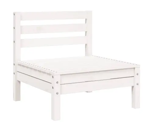 Trivietė Sodo Sofa, Baltos Spalvos, Pušies Medienos Masyvas