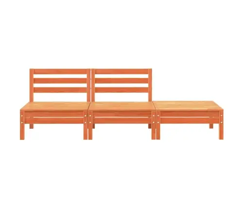 Trivietė Sodo Sofa, Vaško Ruda, Pušies Medienos Masyvas