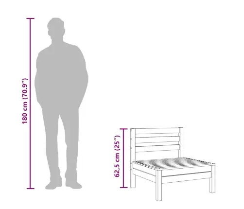 Trivietė Sodo Sofa, Vaško Ruda, Pušies Medienos Masyvas