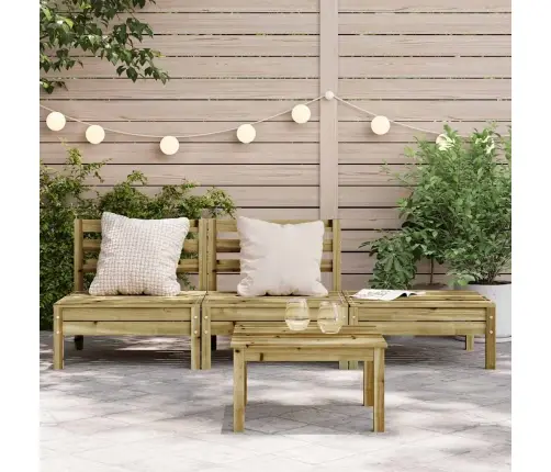 Trīsvietīgs Dārza Dīvāns, Impregnēts Priedes Koks Vidaxl