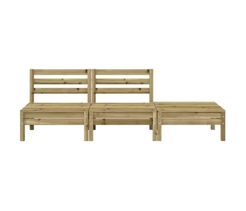 Trīsvietīgs Dārza Dīvāns, Impregnēts Priedes Koks Vidaxl