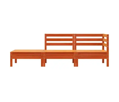 Trīsvietīgs Dārza Dīvāns, Vaska Brūnas, Priedes Masīvkoks Vidaxl