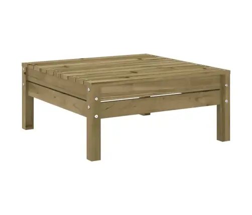 Trīsvietīgs Dārza Dīvāns Ar Kājsoliņu, Impregnēts Priedes Koks Vidaxl