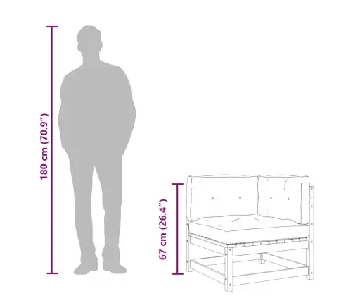 Dārza Stūra Dīvāns Ar Matračiem, Duglasa Egles Masīvkoks Vidaxl