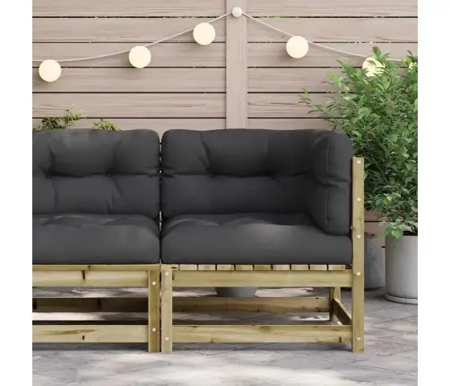 Dārza Stūra Dīvāns Ar Matračiem, Impregnēts Priedes Koks Vidaxl
