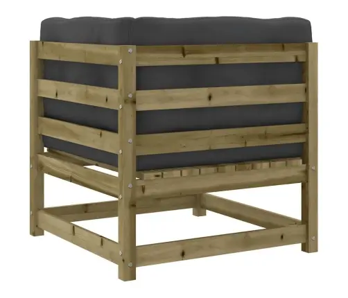 Dārza Stūra Dīvāns Ar Matračiem, Impregnēts Priedes Koks Vidaxl