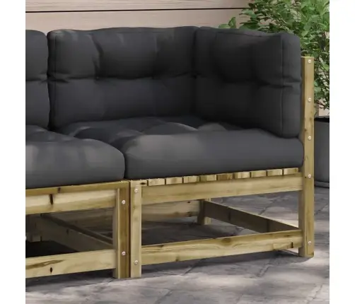 Dārza Stūra Dīvāns Ar Matračiem, Impregnēts Priedes Koks Vidaxl