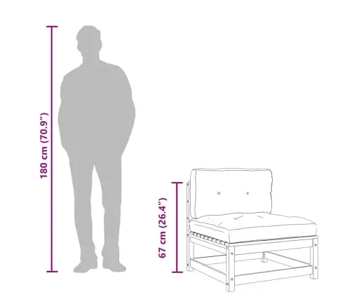 Sodo Sofos Dalis Su Pagalvėlėmis, Pušies Masyvas, Be Porankių