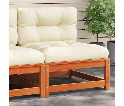 Dārza Dīvāns Ar Matračiem, Vaska Brūnas Priedes Koks Vidaxl