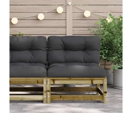Dārza Dīvāns Ar Matračiem, Impregnēts Priedes Koks Vidaxl