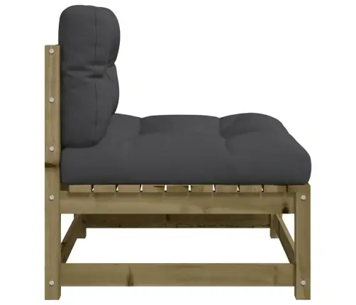 Dārza Dīvāns Ar Matračiem, Impregnēts Priedes Koks Vidaxl