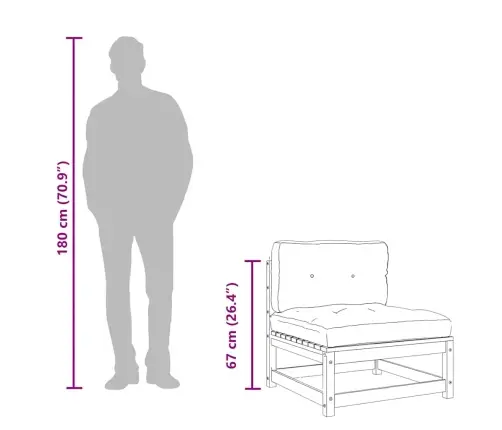 Dārza Dīvāns Ar Matračiem, Impregnēts Priedes Koks Vidaxl