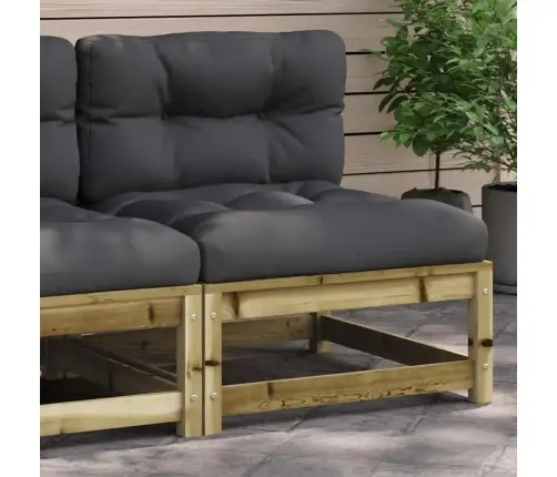 Dārza Dīvāns Ar Matračiem, Impregnēts Priedes Koks Vidaxl