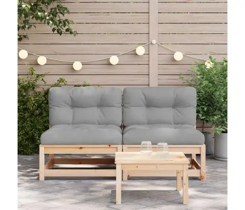 Käetugedeta Aiadiivanid Koos Patjadega 2 Tk, Männipuit