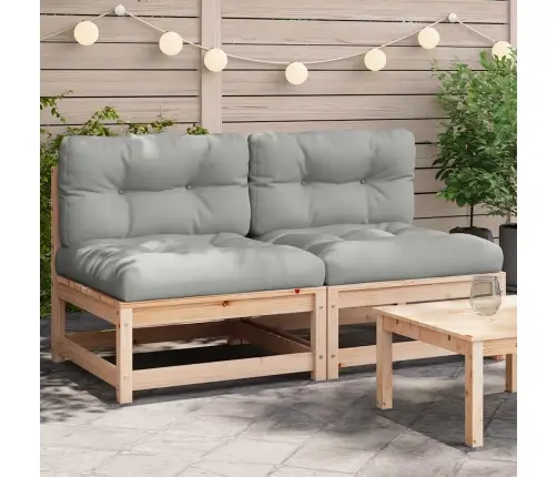 Käetugedeta Aiadiivanid Koos Patjadega 2 Tk, Männipuit