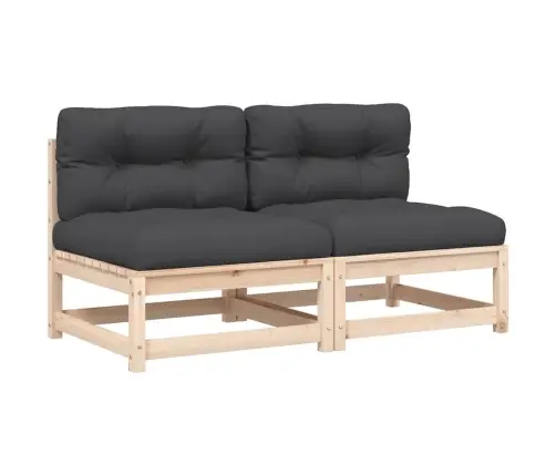 Käetugedeta Aiadiivanid Koos Patjadega 2 Tk, Männipuit