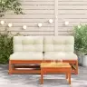 Dārza Dīvāni Ar Matračiem, 2 Gab., Vaska Brūnas Priedes Koks Vidaxl