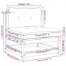 Dārza Dīvāni Ar Matračiem, 2 Gab., Vaska Brūnas Priedes Koks Vidaxl