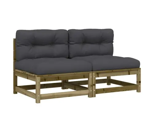 Käetugedeta Aiadiivanid Koos Patjadega 2 Tk, Immutatud Mänd