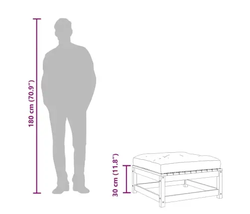 Dārza Soliņš Ar Matraci, Vaska Brūnas Priedes Masīvkoks Vidaxl