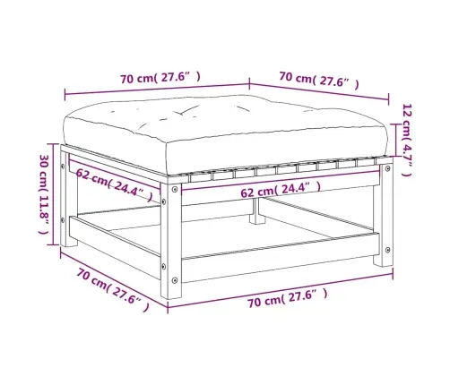 Dārza Soli Ar Matračiem, 2 Gab., Vaska Brūnas Priedes Koks Vidaxl